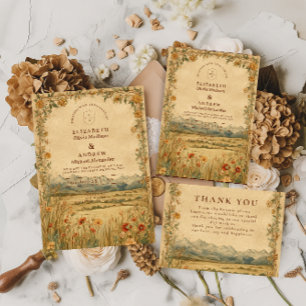 Invitación Boda en la Montaña del Prado Dorado