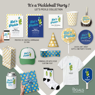 Invitación Divertido partido de cumpleaños de Pickleball