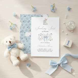 Invitación Somebunny Sweet 1st Birthday Spring Floral Invitat