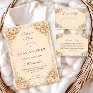 Servilleta De Papel Chorreo de Salvia Floral Baby Shower