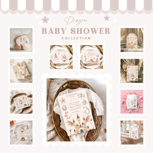 Invitación Un pequeño dragón está en camino a Baby Shower