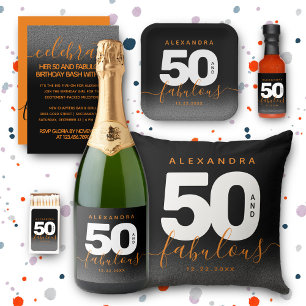 Cojín Decorativo Moderno Naranja Girly 50 y fabuloso