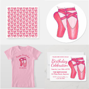 Invitación Ballet Ballerina Dance Cumpleaños