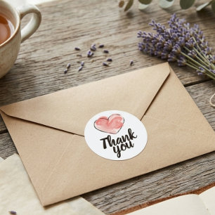 Visita Cuadrada Tarjeta de agradecimiento empresarial con corazón 