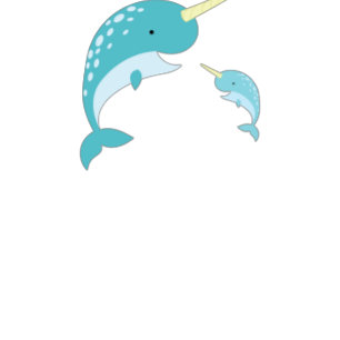 Invitación Ballena neutra de género amarillo de Narwhal Baby 