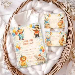 Invitación Amigos de Circo Divertidos Baby Shower