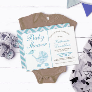 Invitación a Baby Shower de Cute Blue Boy