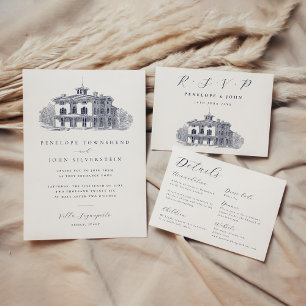 Tarjeta De Recepción Bodas de caligrafía elegantes