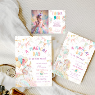 Invitación de cumpleaños de Unicornio