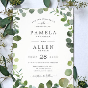 Invitación de bodas a Eucalyptus