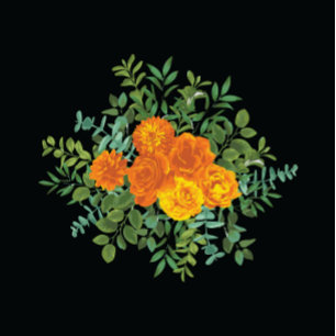 Invitación Colección de Bodas góticos de Halloween negro y Na