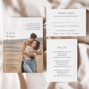 Tarjeta De Confirmación De Asistencia Kristin Modern Boda