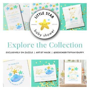 Invitación Todo En Uno Twinkle Twinkle Little Star Baby Shower