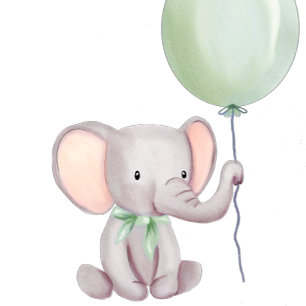 Invitación a Baby Shower para un elefante neutral 