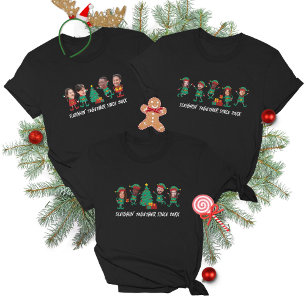 Camiseta Elf, Navidades de fotografía de cara divertida y p