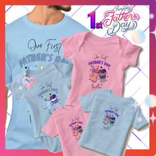 Camiseta Primer Día del Padre Juntos Equipo de Coincidencia