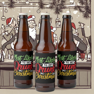 Etiqueta Para Botella De Cerveza navidades de cerveza divertidos animan el arte de 