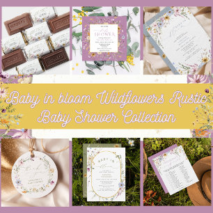 Pegatina Redonda Elegante Garden Floral Baby Shower Gracias