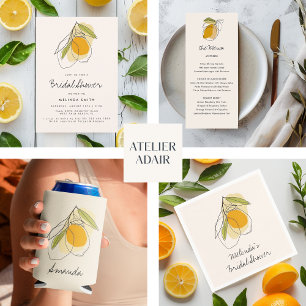 Servilleta De Papel Ducha nupcial Minimalista moderna de Citrus Lemon