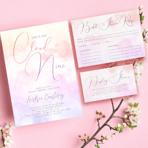 Etiquetas Para Regalos Cloud 9 Dreamy Pastel Pink Bridal Shower Gracias