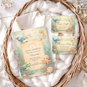 Invitación Historia bajo el mar para Baby Shower