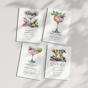 Invitación Tema de Margarita Exótica Boda de Playa