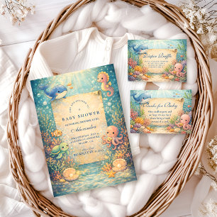 Invitación Ducha de Bebé Bajo El Mar