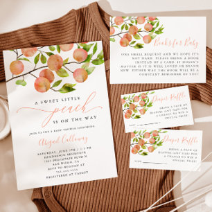 Invitación a Baby Shower Sweet Little Peach