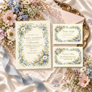 Invitación Dulce Shower de Bebé de Margaritas Silvestres
