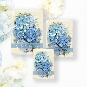 Blue Hydrangea Flower Wedding RSVP