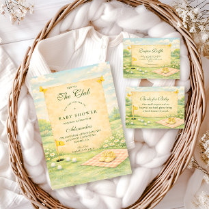 Invitación Chupete de Golf de Cuento de Hadas para Baby Showe
