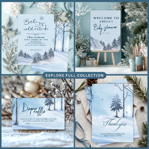 Invitación Bebé, hace frío afuera de la ducha de bebé con cop