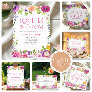 Servilleta De Papel El amor está en flor   Watercolor Floral Bridal Sh