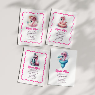 Invitación Fiesta de Despedida de Soltera de Flamenco Rosa Ca