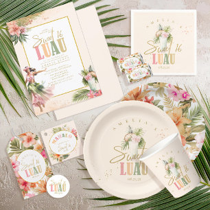 Tarjeta De Identificación Luau Sweet de Hawái Dieciséis ID1092