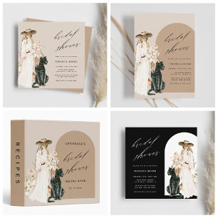 Invitación Safari Wild Leopard Boho Lady Bridal Shower Square