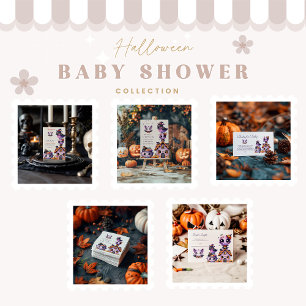 Invitación Pastel Halloween Little Boo Baby Shower