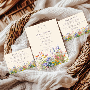 Invitación Flores silvestres simples Jardín Botánico Ducha No