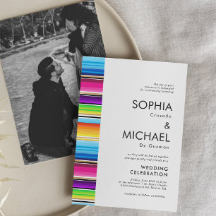 Serape Sol Stripes   Invitación a la boda