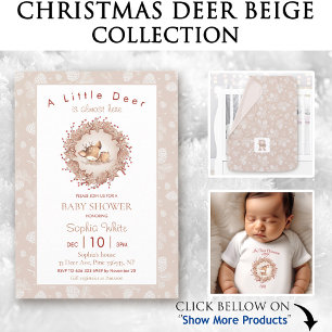 Invitación Navidades Baby Shower Invitation Deer