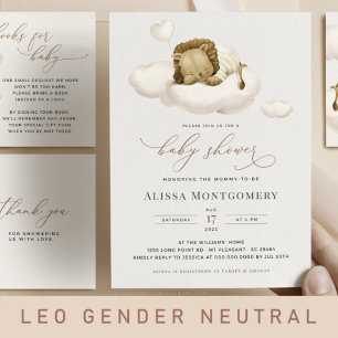 Invitación Lion Baby Shower