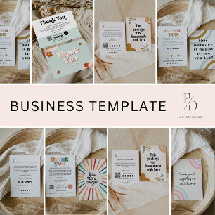 Tarjeta de agradecimiento de Rainbow Business