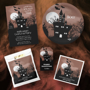 Flyer Invitación de Halloween con miedo al presupuesto