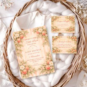 Invitación Jardín de Flor de Durazno Fiesta de Bebé