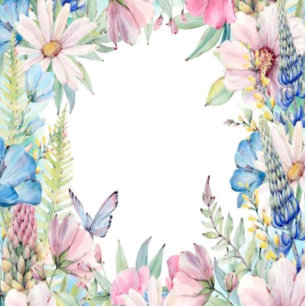 Invitación Baby In Bloom Pastel Wildflowers Baby Shower
