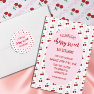 Invitación Cumpleaños Dulce Cereza