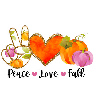 Delantal Love Fall Personalizar de otoño texto y color