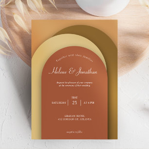 Invitación Terracotta Rust Modern Minimalista elegante Weddin