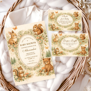 Tarjeta De Recepción Rifra de Pañales para Animales del Bosque de Mader