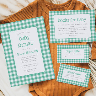 Invitación Chorreado de Verde Menta para Baby Shower